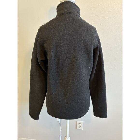Patagonia Jacket Fleece Women's Med Full Zip Neck Sweater Gorpcore Charcoal Grey - Picture 8 of 14